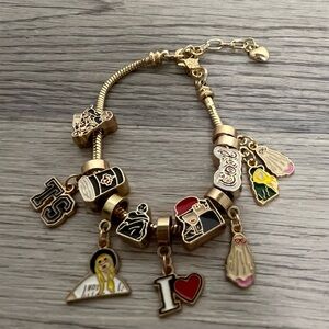 Taylor Swift Charm Bracelet Gold Tone
